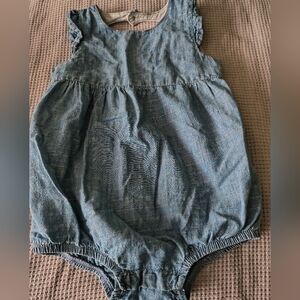 Blue Denim Romper 24M